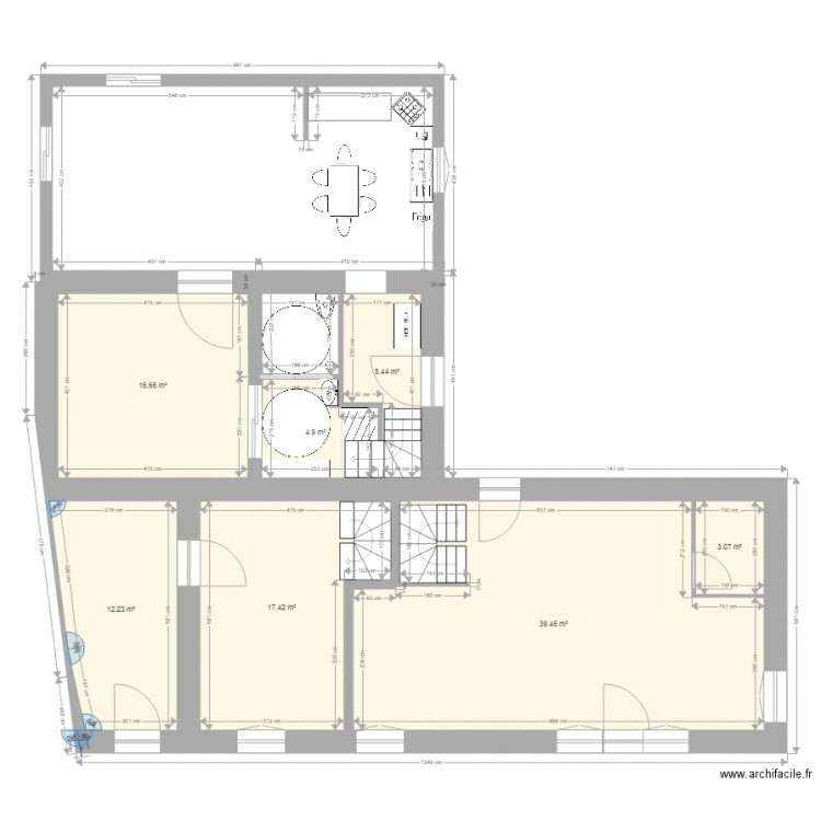 Maison Auffret RDC Etat futur1. Plan de 0 pièce et 0 m2