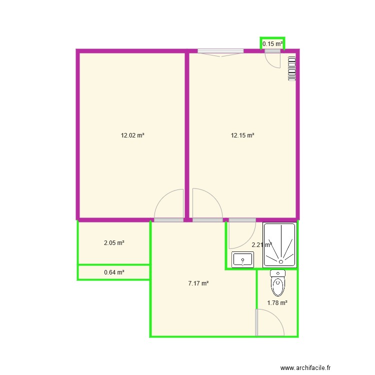 hotel rdc 2. Plan de 0 pièce et 0 m2