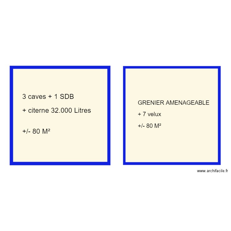 CHIMAY CAVES  GRENIER 80 MC. Plan de 0 pièce et 0 m2