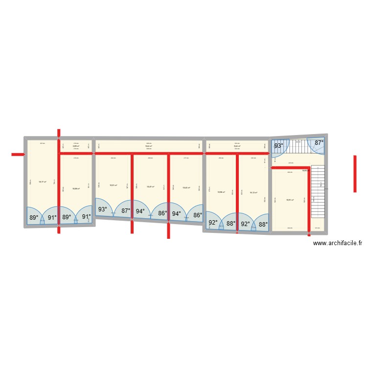 rilleux22. Plan de 12 pièces et 163 m2