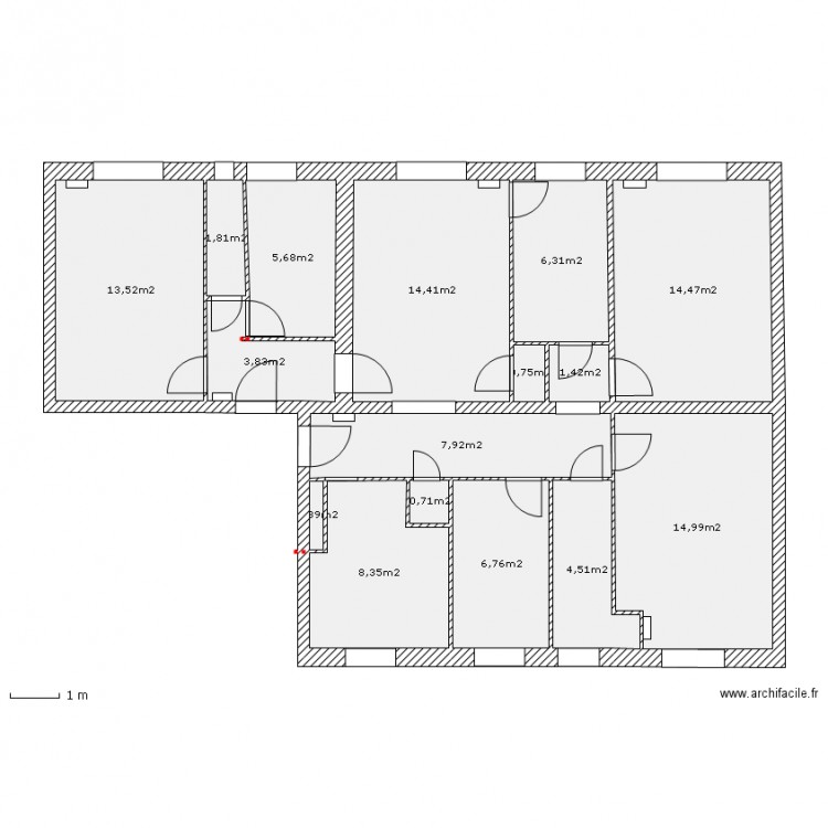 THFLO AVANT TRAVAUX . Plan de 0 pièce et 0 m2