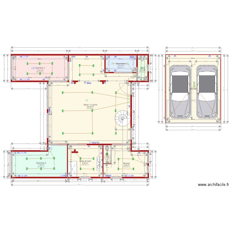 Maison Habitation ST CLAIR Electricité1. Plan de 0 pièce et 0 m2