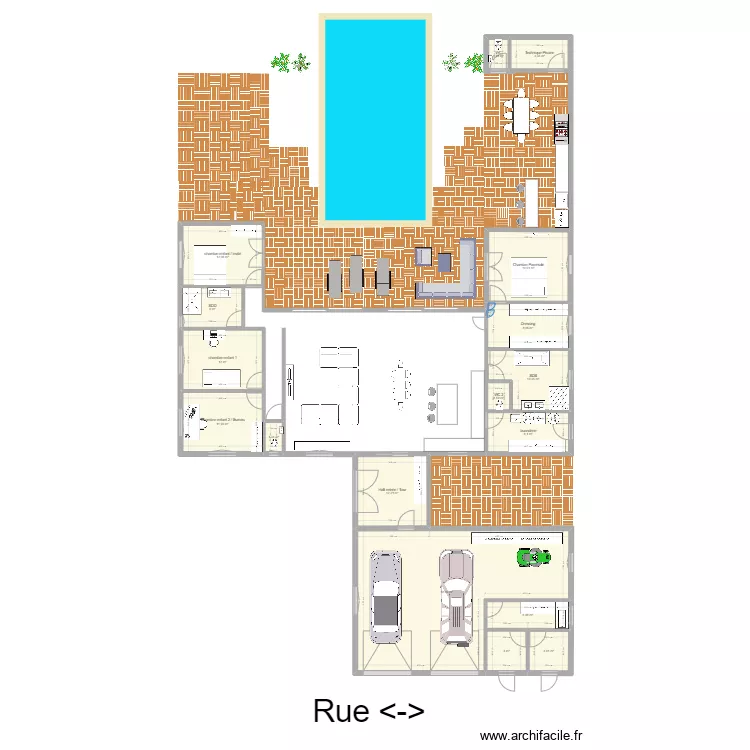 Plan plein pied. Plan de 