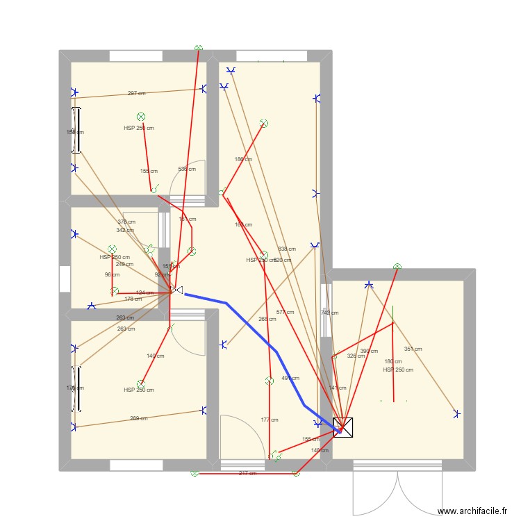 primero. Plan de 5 pièces et 58 m2