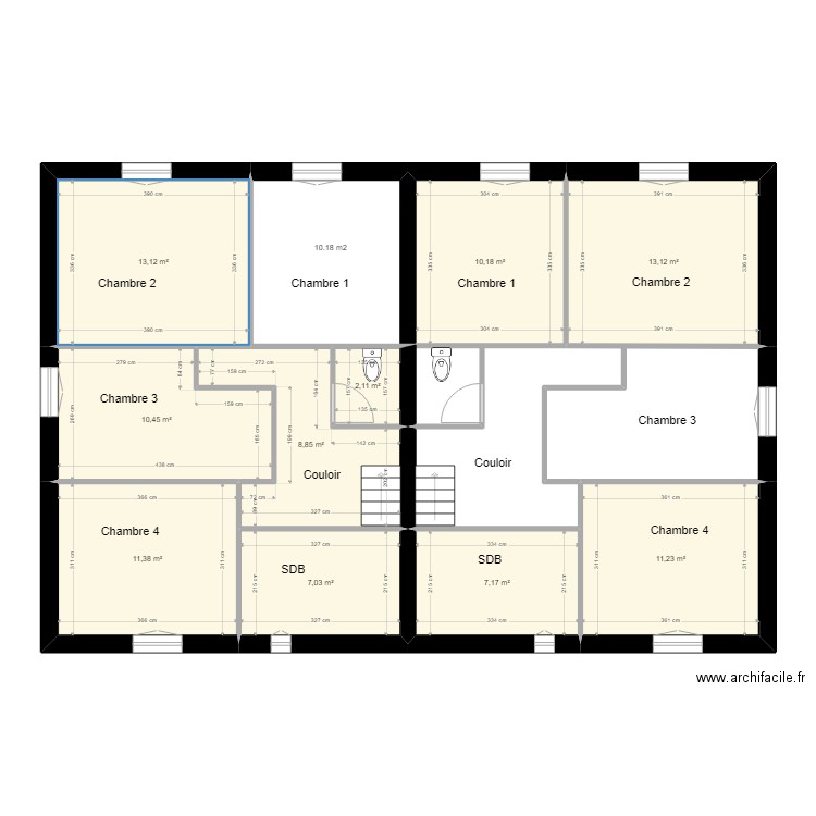 Maison Quissac etage plan de masse. Plan de 10 pièces et 95 m2