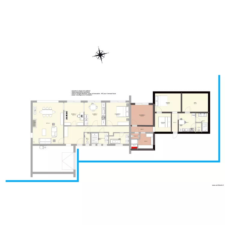 VEDRIN 75 m2. Plan de 