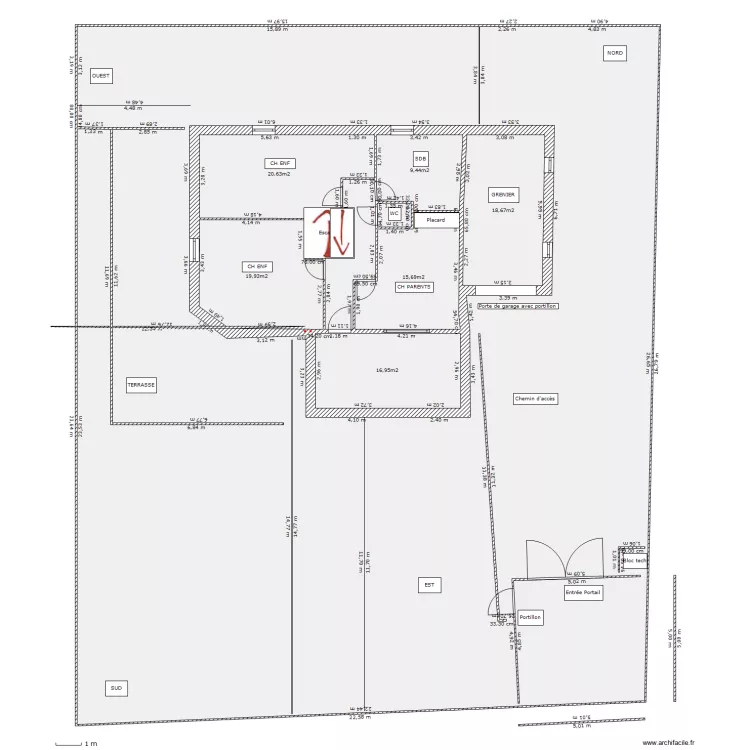 Etage. Plan de 