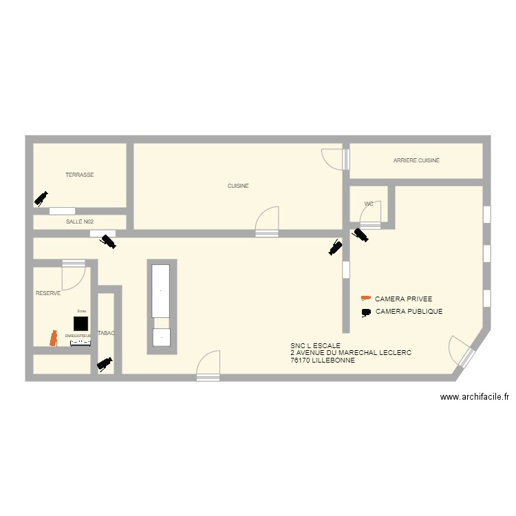 L ESCALE. Plan de 0 pièce et 0 m2