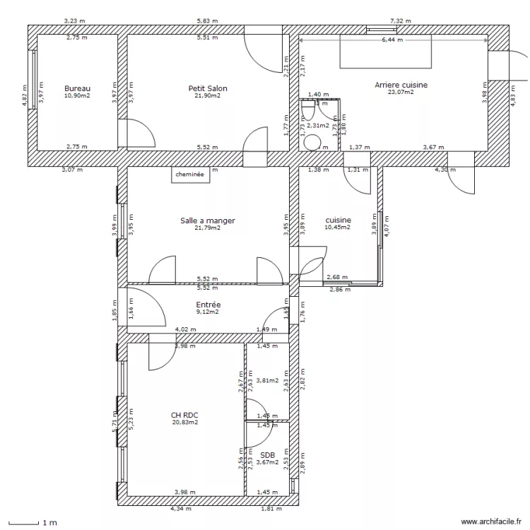 existant RDC projet Nours 2. Plan de 