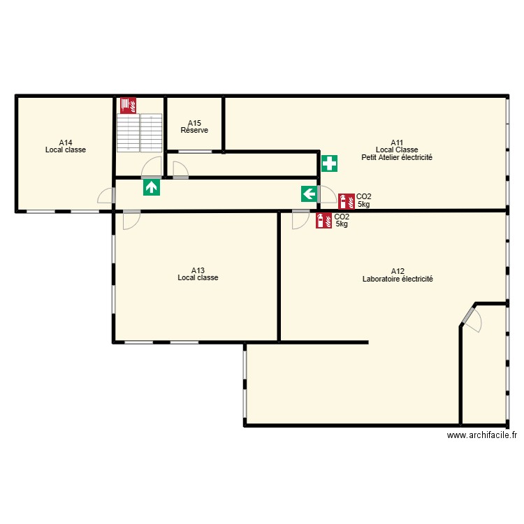 IDBHBlocAniveau1. Plan de 6 pièces et 462 m2