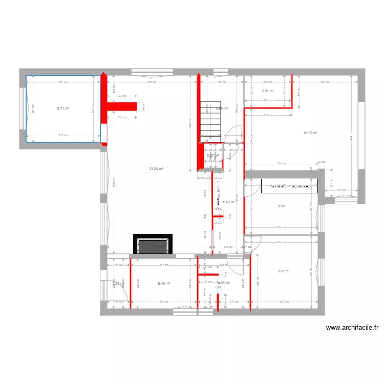 Drujon D&eacute;molition RDC. Plan de 