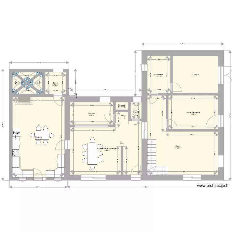 R&eacute;noLafeychineMaisonseule. Plan de 
