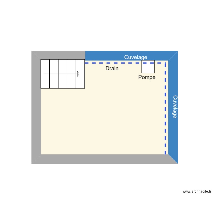 Plan Kieller. Plan de 1 pièce et 9 m2