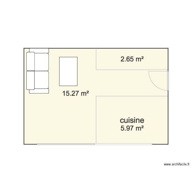 Projet Tiny house. Plan de 0 pièce et 0 m2
