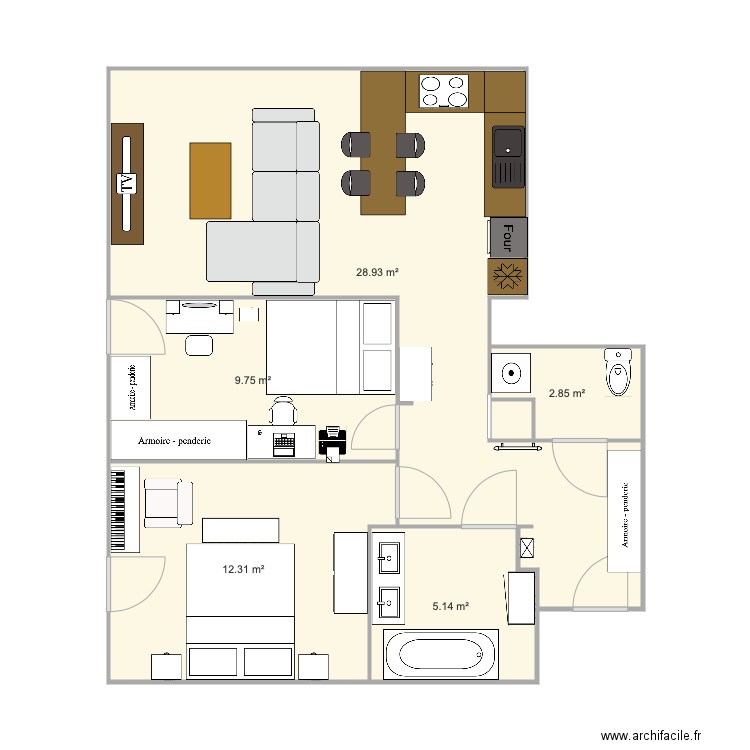 salon 21m2. Plan de 0 pièce et 0 m2