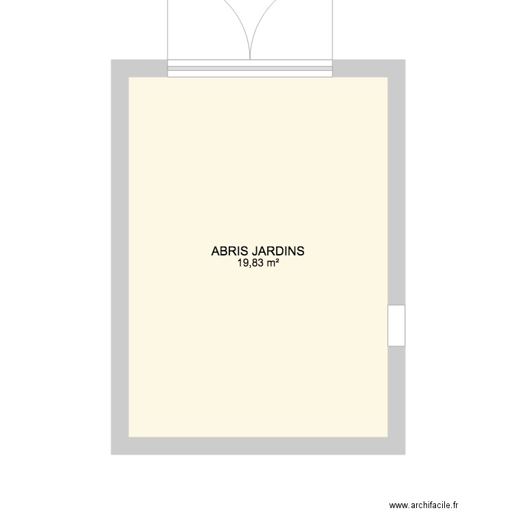 abris jardin. Plan de 1 pièce et 20 m2