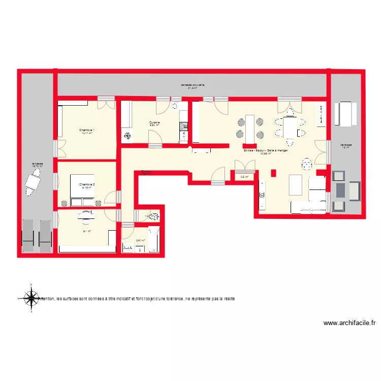 BI1958 non c&ocirc;t&eacute;. Plan de 