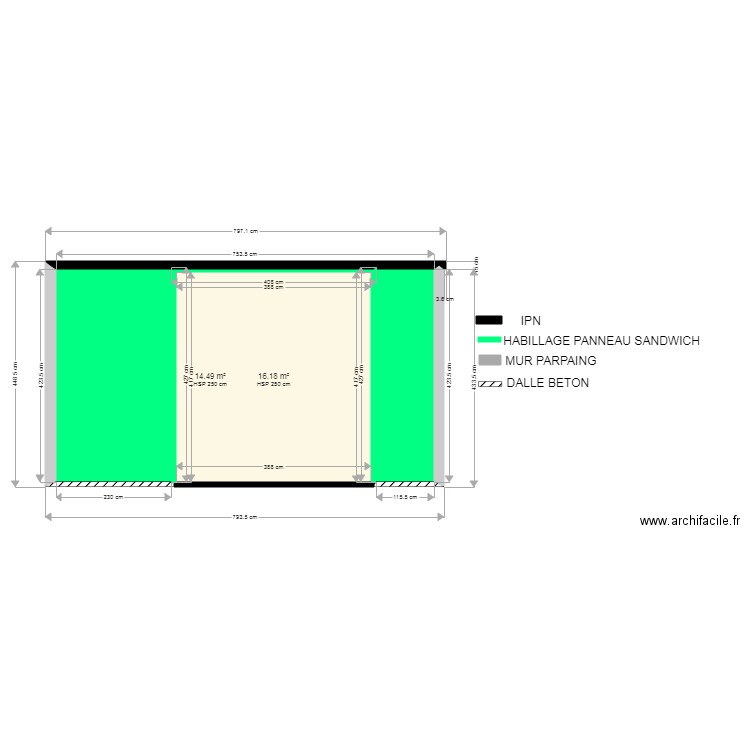 PORTE COULISSANTE. Plan de 0 pièce et 0 m2