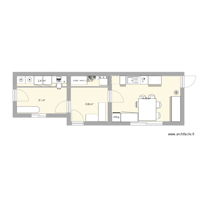 plan 1 er etage. Plan de 0 pièce et 0 m2