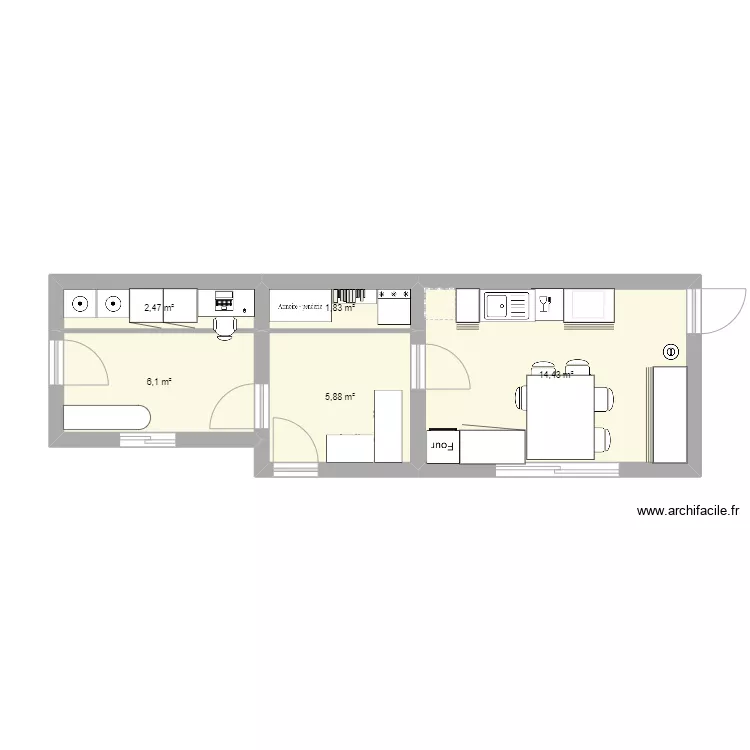 plan 1 er etage. Plan de 