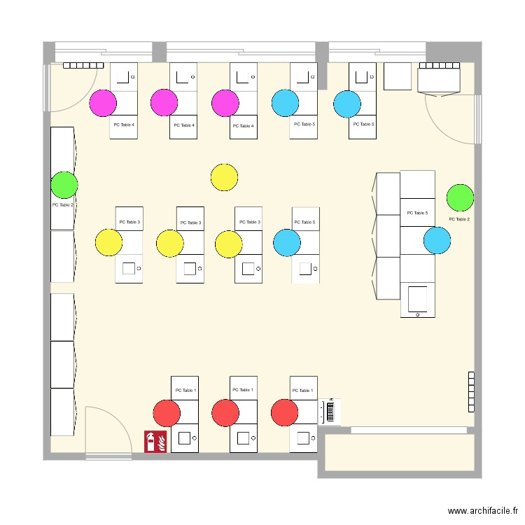 Salle TP Bio Nov 2020 PC Table V1. Plan de 0 pièce et 0 m2