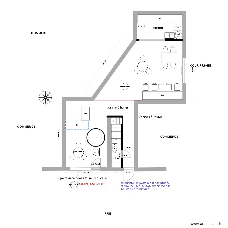 TELLE MERE TEL FILS . Plan de 2 pièces et 58 m2