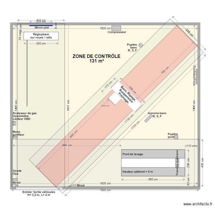 CCT VL CAUSSADE. Plan de 1 pièce et 224 m2