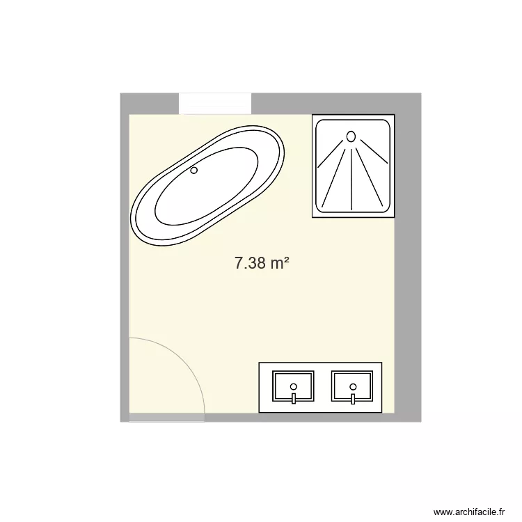 salle de bain. Plan de 