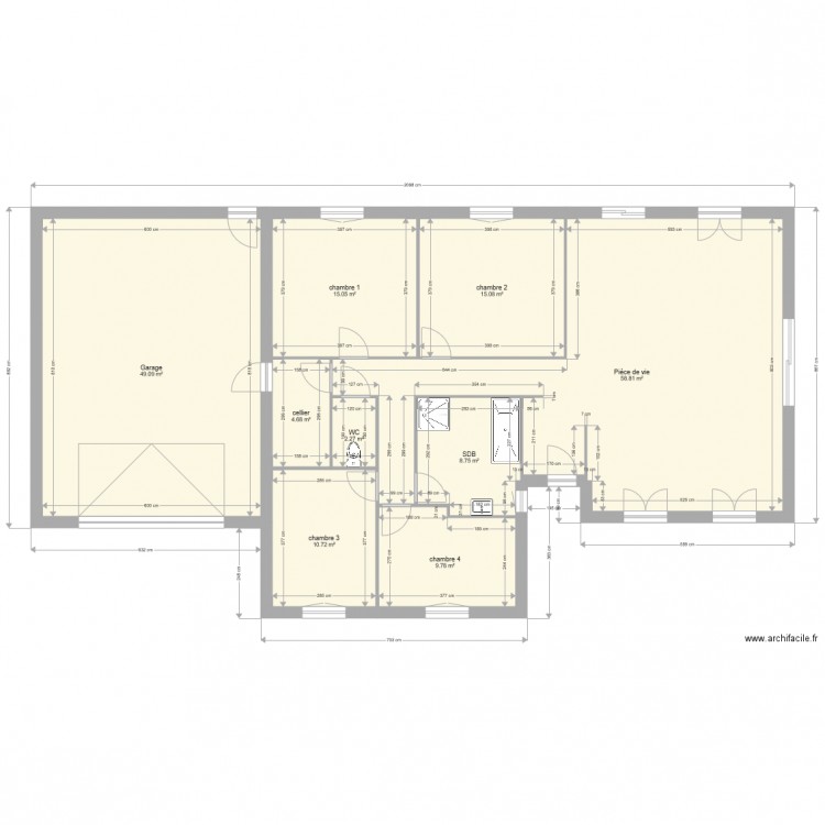 ledouble 4. Plan de 0 pièce et 0 m2