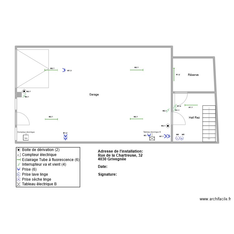 Rez Jadot Perrine. Plan de 0 pièce et 0 m2