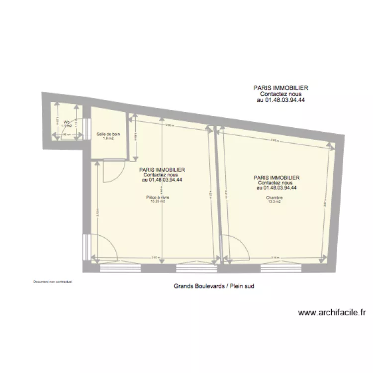 96 BOUCHARDON LAVIE. Plan de 