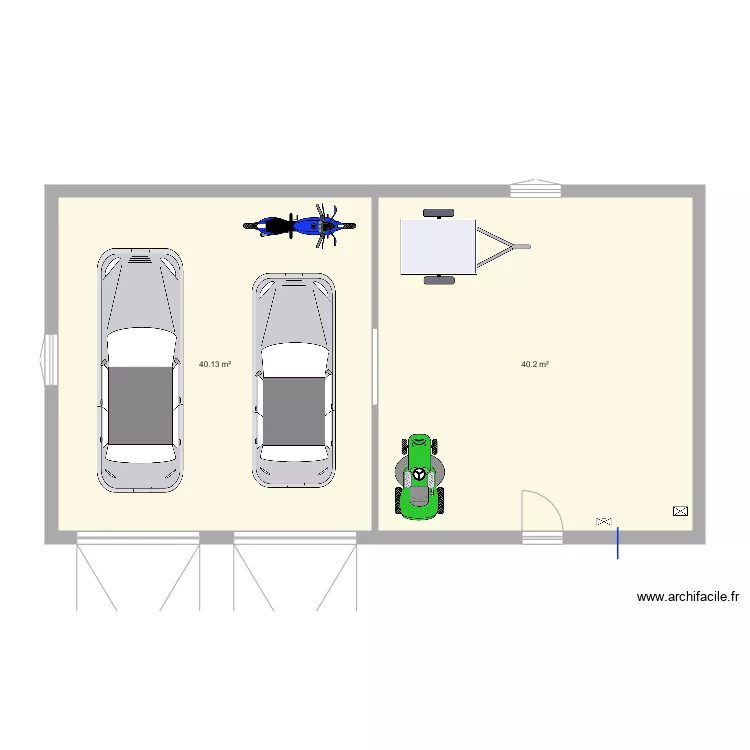 Garage. Plan de 