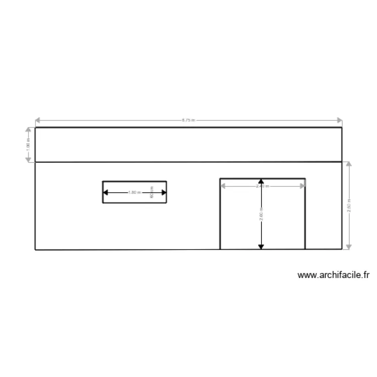 Vue de droite abri jardin atelier familial. Plan de Vue de droite abri jardin atelier familial. Plan de