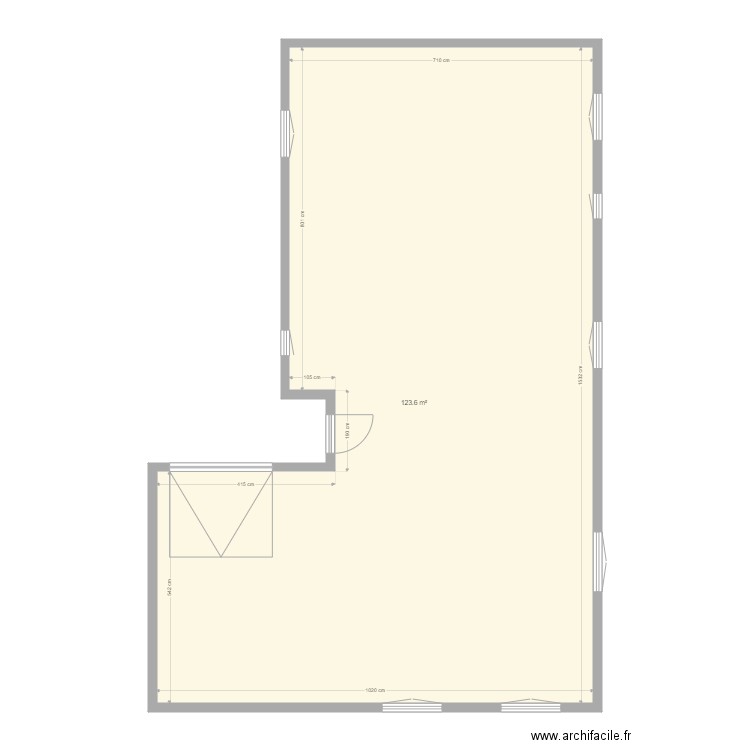 Crouzilles V1. Plan de 1 pièce et 124 m2