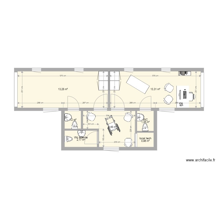 Joseph Variante 1. Plan de 7 pièces et 39 m2