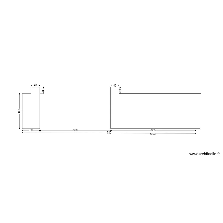 mur cloture. Plan de 