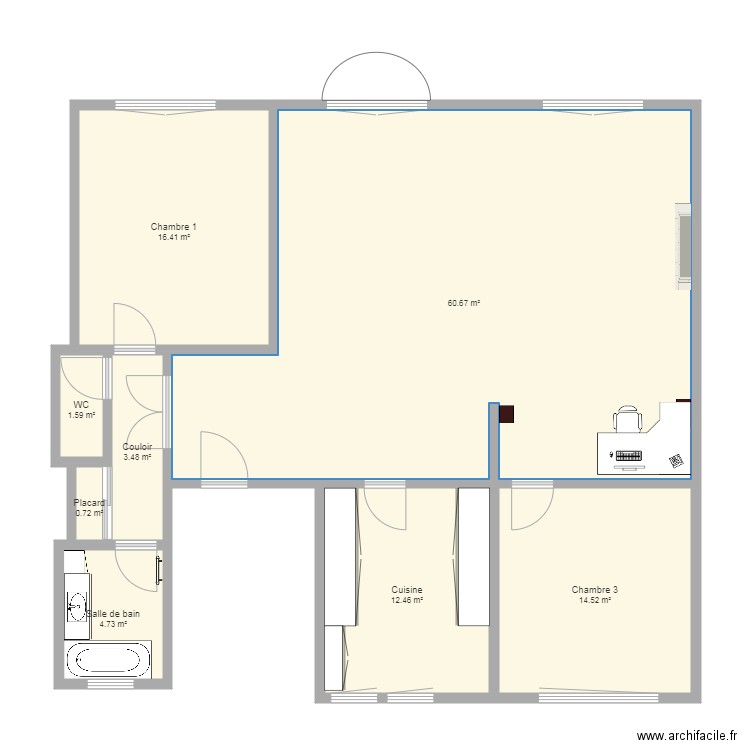 51 lyon travaux. Plan de 0 pièce et 0 m2