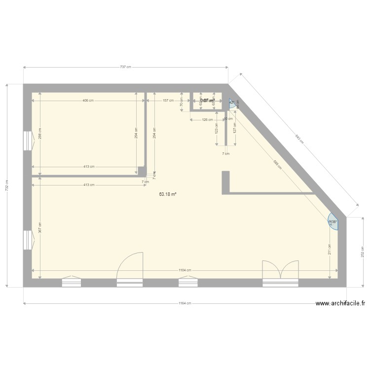 RdC option 1. Plan de 0 pièce et 0 m2