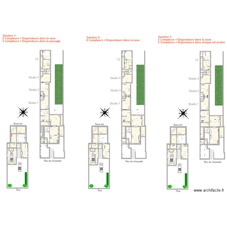 Maisons AX v2 PLANS COMPTEURS. Plan de 0 pièce et 0 m2