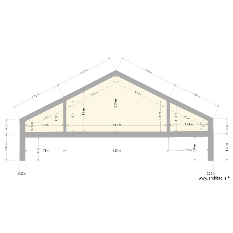 Coupe Pierre benite. Plan de 0 pièce et 0 m2