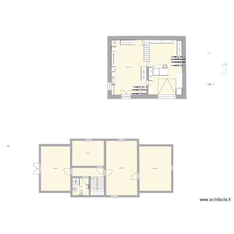 gdv 2. Plan de 8 pièces et 153 m2