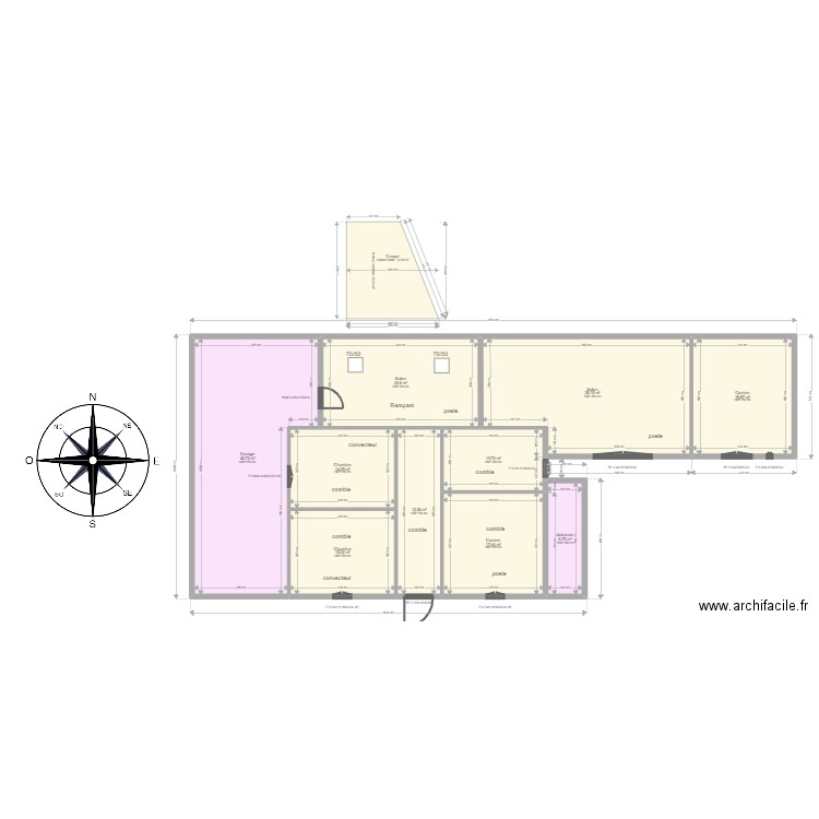 oural. Plan de 15 pièces et 332 m2