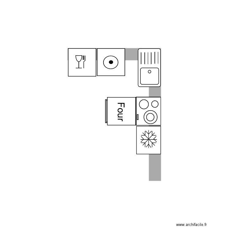 Cuisine. Plan de 0 pièce et 0 m2