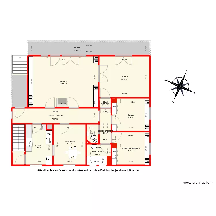B I4654 cot&eacute;. Plan de 