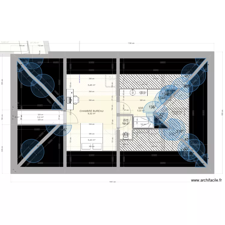 PLAN comble existant. Plan de PLAN comble existant. Plan de