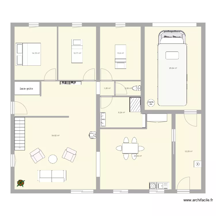 plain pied St Savinien. Plan de plain pied St Savinien. Plan de