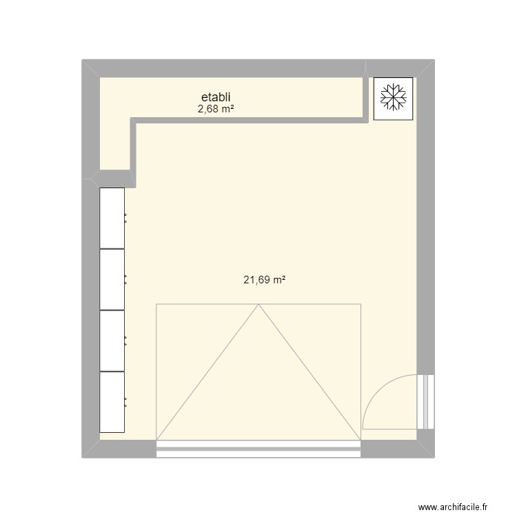 garage idee 2. Plan de 2 pièces et 24 m2