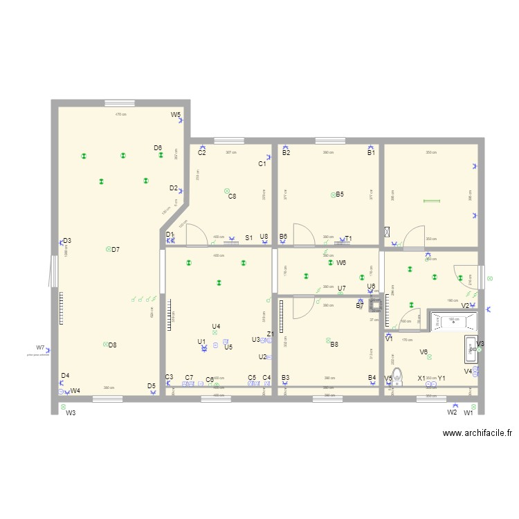 Etage Baisieux Elec pascal. Plan de 0 pièce et 0 m2