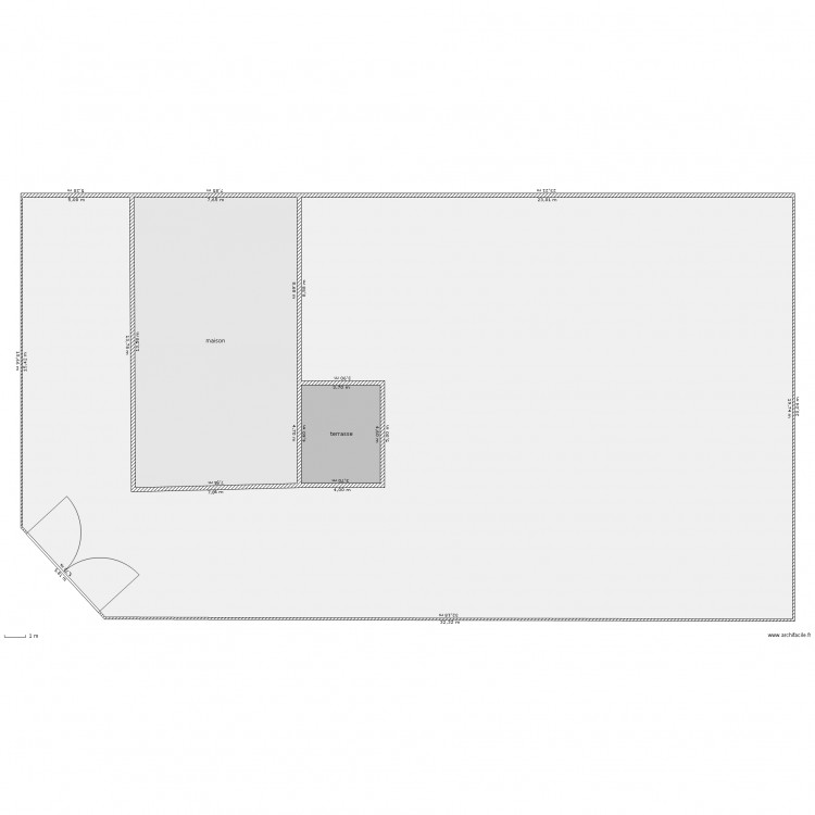 plan de masse avant cabanon. Plan de 0 pièce et 0 m2