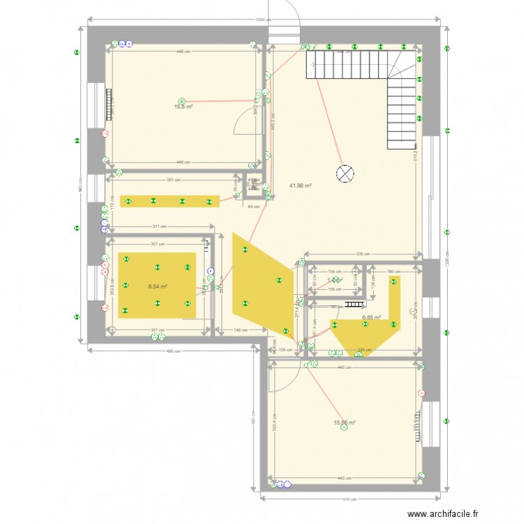 plan etage. Plan de 0 pièce et 0 m2